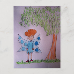 Fairy Blue Postcard Postkarte