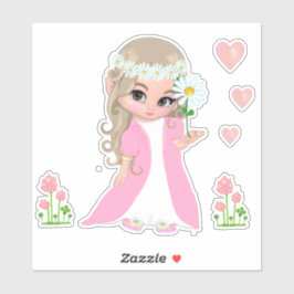 Fairy & Blume Aufkleber