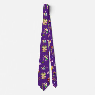 Fairy Blume Butterfly Pilz Lila Themed Krawatte