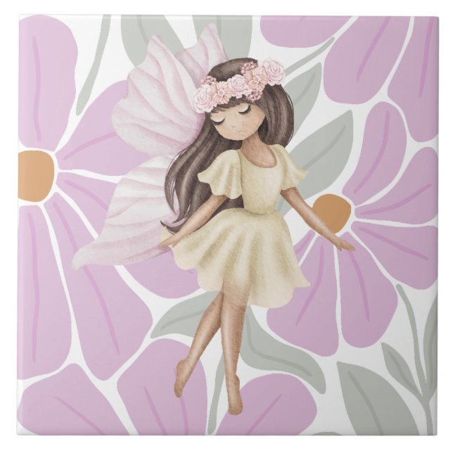 Fairy Blume Girls Fliese (Vorderseite)