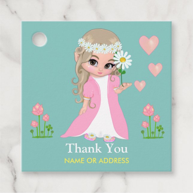 Fairy & Blume Vielen Dank für Ihr Interesse an Lig Geschenkanhänger (Vorderseite)