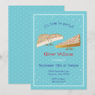 Fairy Bread-Zeichen | Einladung zum Geburtstag