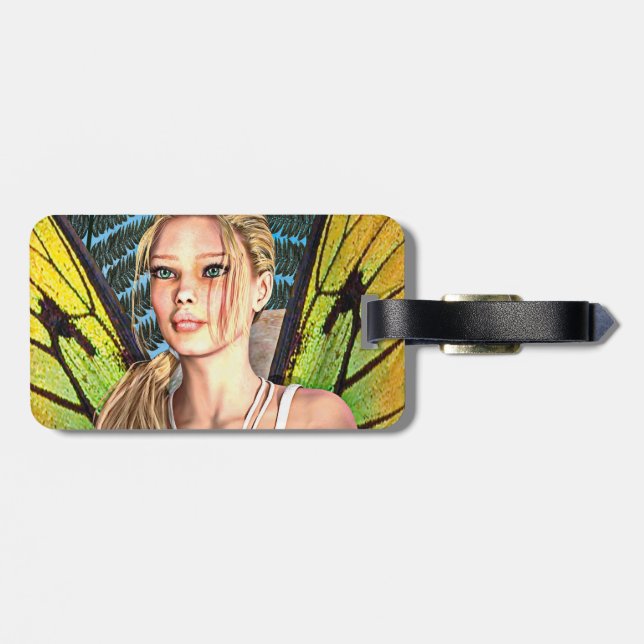 Fairy Butterfly Gepäckanhänger (Rückseite horizontal)