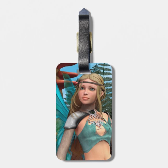 Fairy Butterfly Gepäckanhänger (Rückseite vertikal)