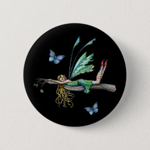 Fairy Butterfly Knopf, Anstecknadel von Molly Harr