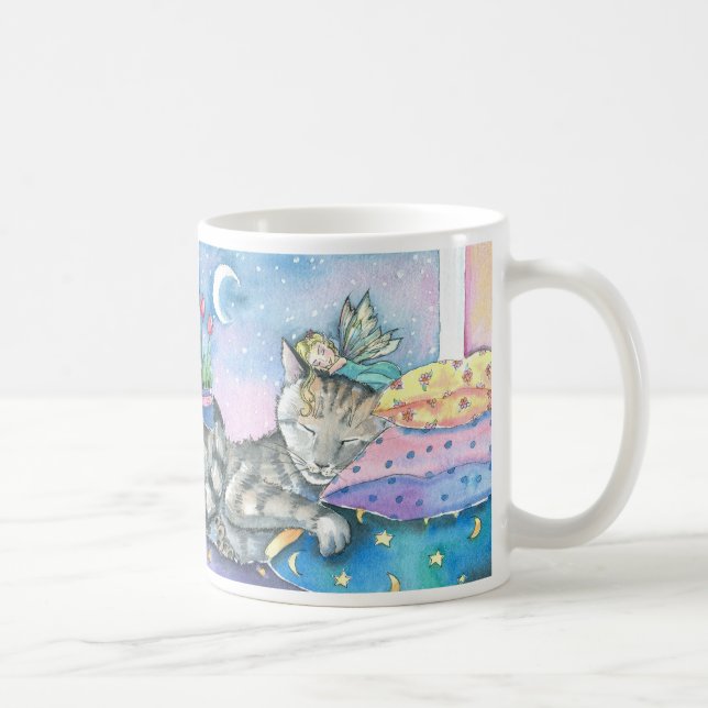 Fairy Cat Tasse von Molly Harrison (Rechts)