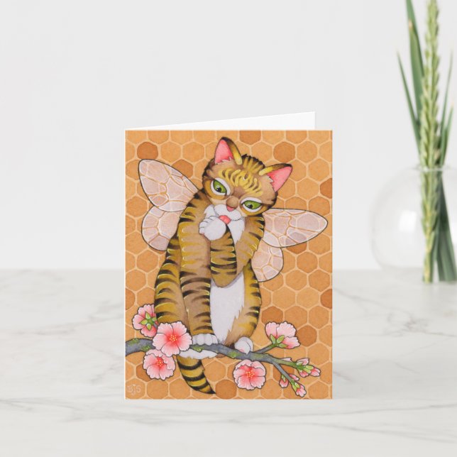 Fairy Cats Affirmation chatte mignonne fée Carte T (Devant)