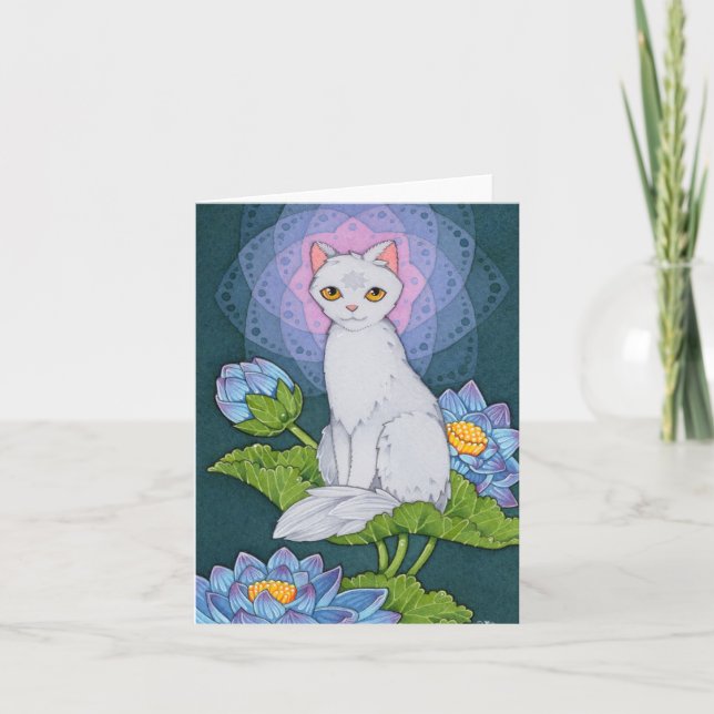 Fairy Cats Affirmation niedlich Cat Mindfulness Ca Dankeskarte (Vorderseite)