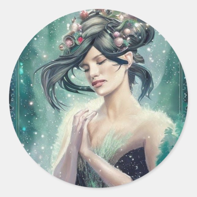 Fairy Christmas Sticker (Vorderseite)