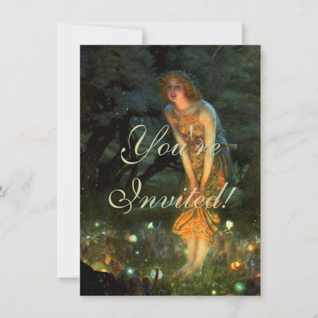 Fairy Circle Fairies Midsommer Eve Einladung (Vorderseite)