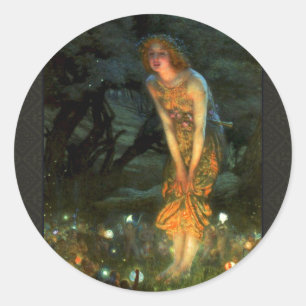 Fairy Circle Fairies Midsommer Eve Runder Aufkleber