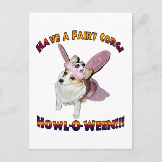 Fairy Corgi Howl-o-ween Postkarte