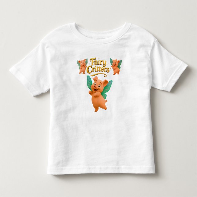 Fairy Critters™ Fairy Piglet Kleinkind T-shirt (Vorderseite)