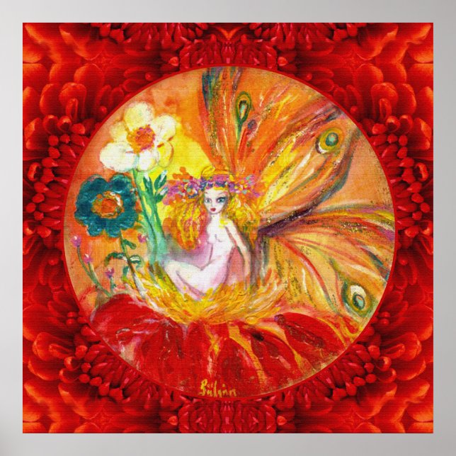 FAIRY DER BLUME, Red Yellow Fantasy Poster (Vorne)