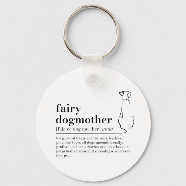 Fairy Dogmata Definition Schlüsselring, Dog Mum Ge Schlüsselanhänger (Vorderseite)