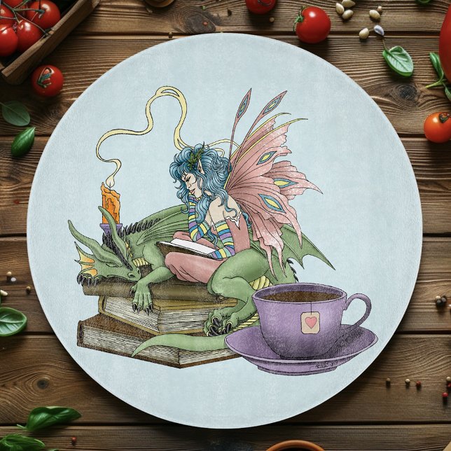 Fairy Dragon Bücher Tee Freundschaft  Schneidebrett (Von Creator hochgeladen)