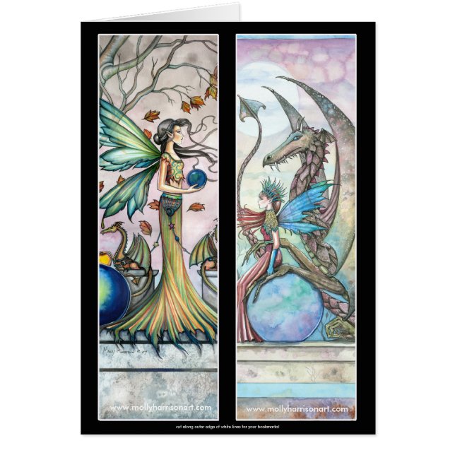 Fairy Dragon Lesezeichens Card von Molly Harrison (Vorne)