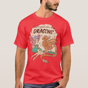 Fairy Dragon Liebe Girls Children Fairy Tale Fabul T-Shirt