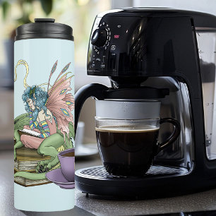 Fairy Dragon liest Tee Freundschaft Thermosbecher
