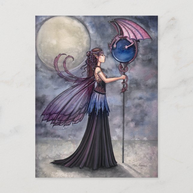 Fairy Dragon Postcard von Molly Harrison Postkarte (Vorderseite)