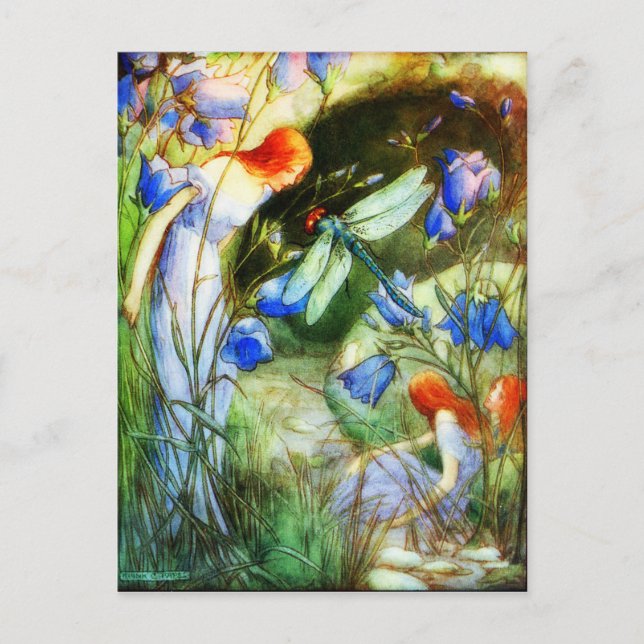 Fairy Dragonfly Postkarte (Vorderseite)