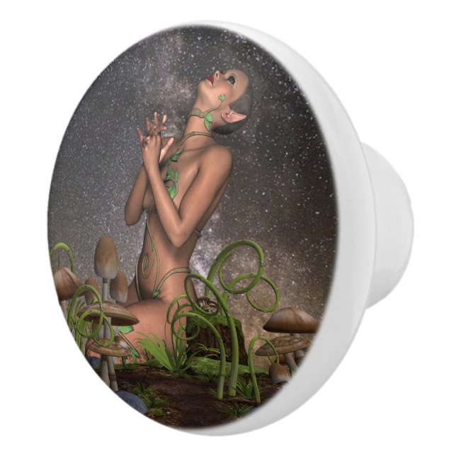 Fairy Elf Gebet zum Sternenhimmel Keramikknauf (Rechts)