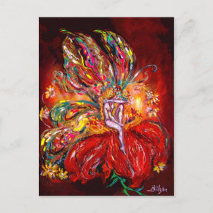 FAIRY EN ROUGE, carte postale