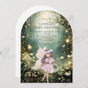 Fairy Enchanted Forest Baby Shower Einladung