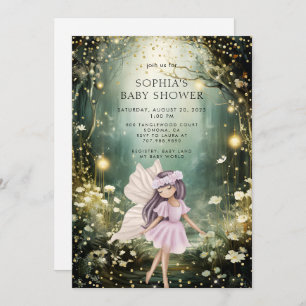 Fairy Enchanted Forest Baby Shower Einladung