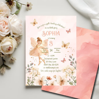 Fairy Enchanted Forest Birthday Einladungskarte