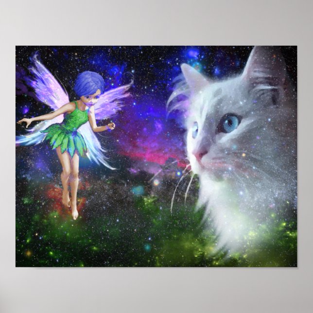 Fairy Encounters Cat Poster (Vorne)