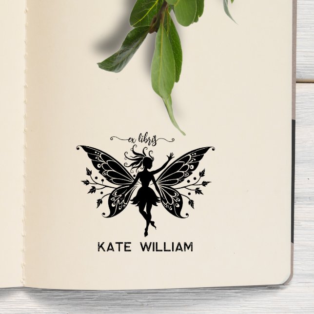 Fairy ex libris Briefmarke Gummistempel (Von Creator hochgeladen)