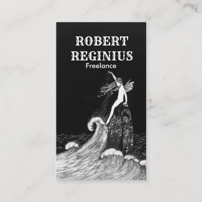 Fairy Fairyland Vintag Art 7hej Visitenkarte (Vorderseite)