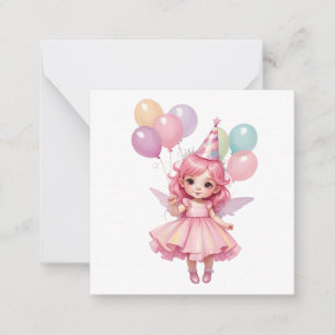Fairy Fantasy Birthday Note Card Mitteilungskarte
