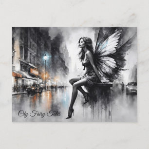 Fairy Fantasy regnerische Nachtstraßen träumen Wel Postkarte