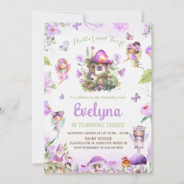 Fairy Feffervescence Twirly Purple Invitation Anni