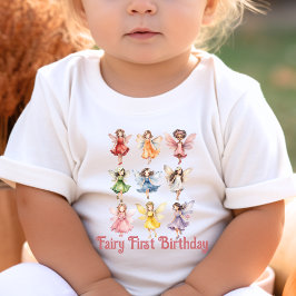 Fairy First 1. Geburtstag farbenfrohe magische Fai Kleinkind T-shirt