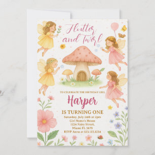 Fairy First Birthday Einladung