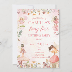 Fairy First Birthday Einladung Fairy Einladung
