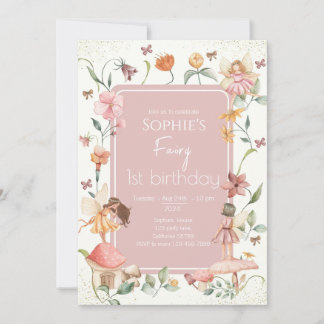 Fairy First Birthday Einladung Fairy Einladung