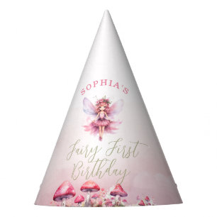 Fairy First Birthday Enchanted Woods Partyhütchen