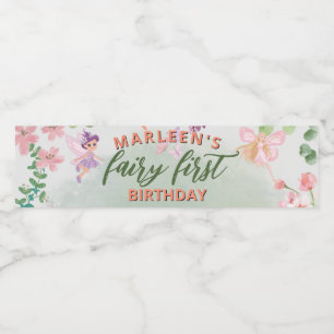 Fairy First Birthday Forest Watercolor Mushroom