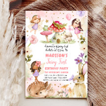 Fairy First Birthday Girl 1. Fairy Forest Magical