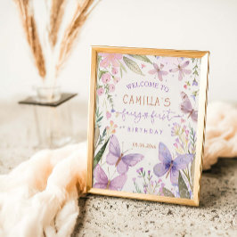 Fairy First Birthday Girl 1. Geburtstag Party Poster