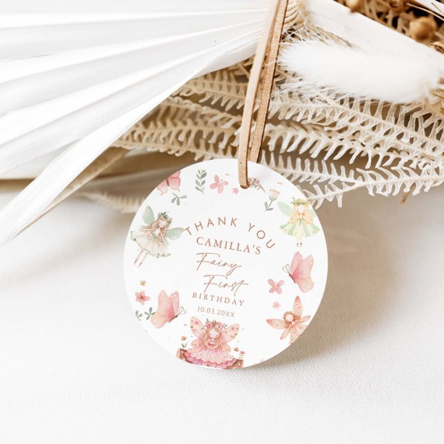 Fairy First Birthday Girl Geschenkanhänger (Von Creator hochgeladen)