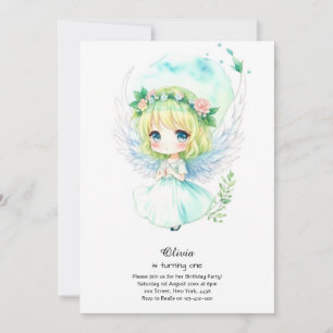 Fairy First Birthday Invitation