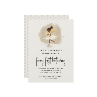 Fairy First Birthday Modern Pixie Elf 1. Geburtsta Einladung