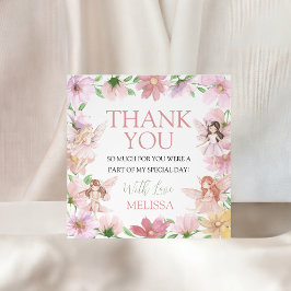 Fairy First Birthday Thank You Tag Geschenkanhänger