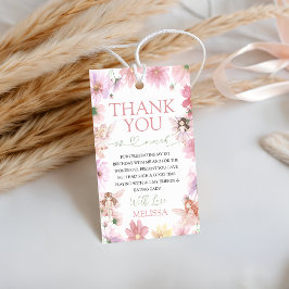 Fairy First Birthday Thank You Tag Geschenkanhänger