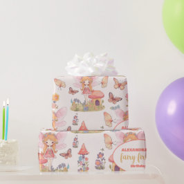 Fairy First Enchanted Woodland 1. Geburtstag Geschenkpapier